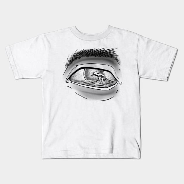 ocean in my eye Kids T-Shirt by HurdyGurdy